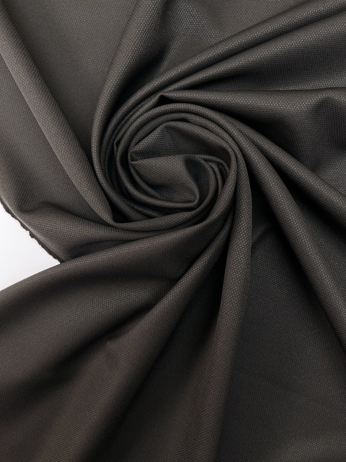 Wool Jacquard Black Fabric