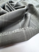 Viscose Woven Checked Gray