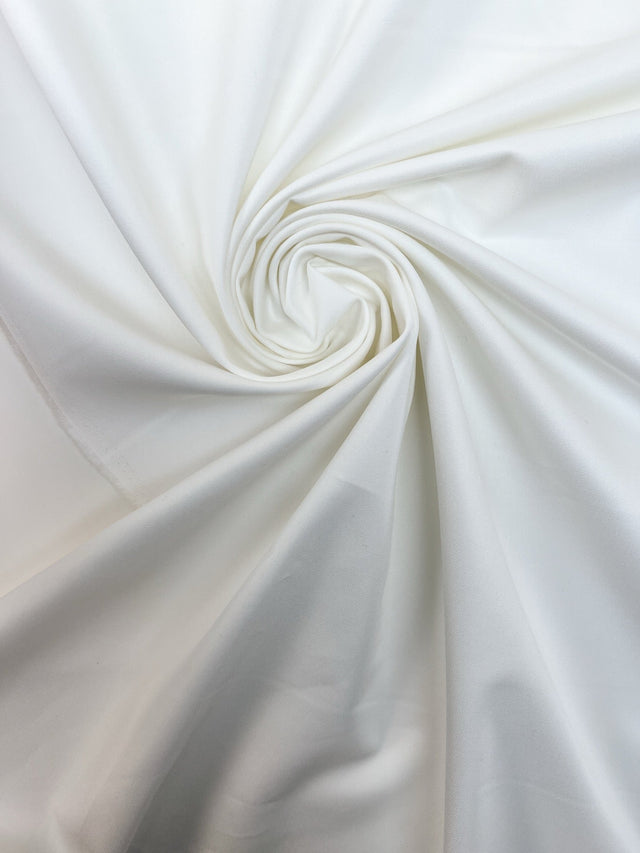 Cotton White Gabardine Fabric