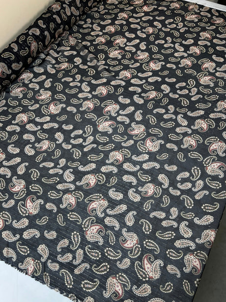 Polyester Lurex Chiffon Printed Green Black