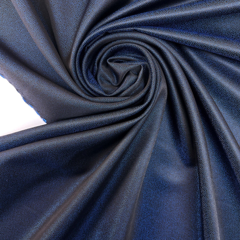 Wool Acetate Changeant Fabric Blue Black