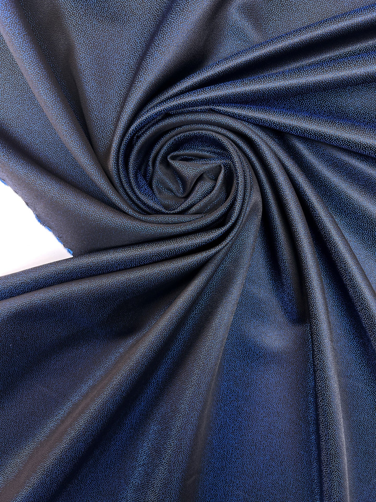 Wool Acetate Changeant Fabric Blue Black