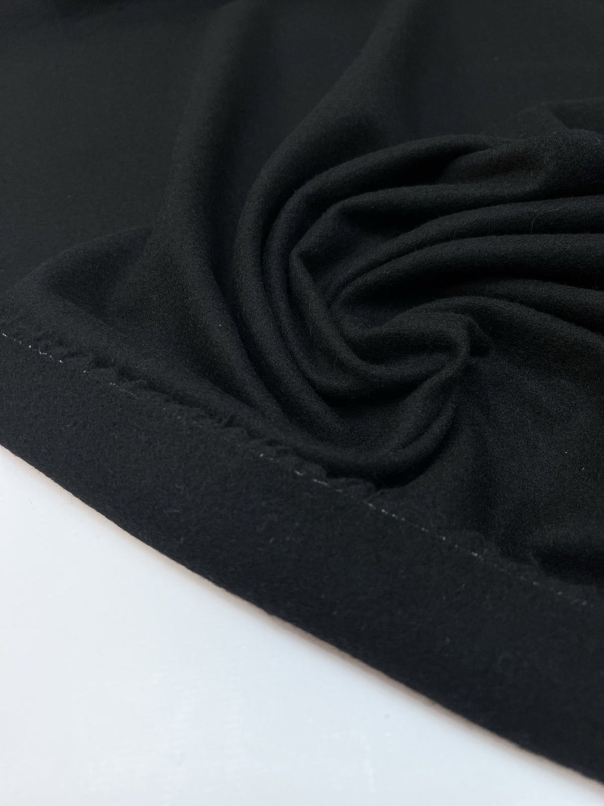 Italian Black Wool Suit Fabric