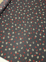 Polyester Crepe Printed Red Black