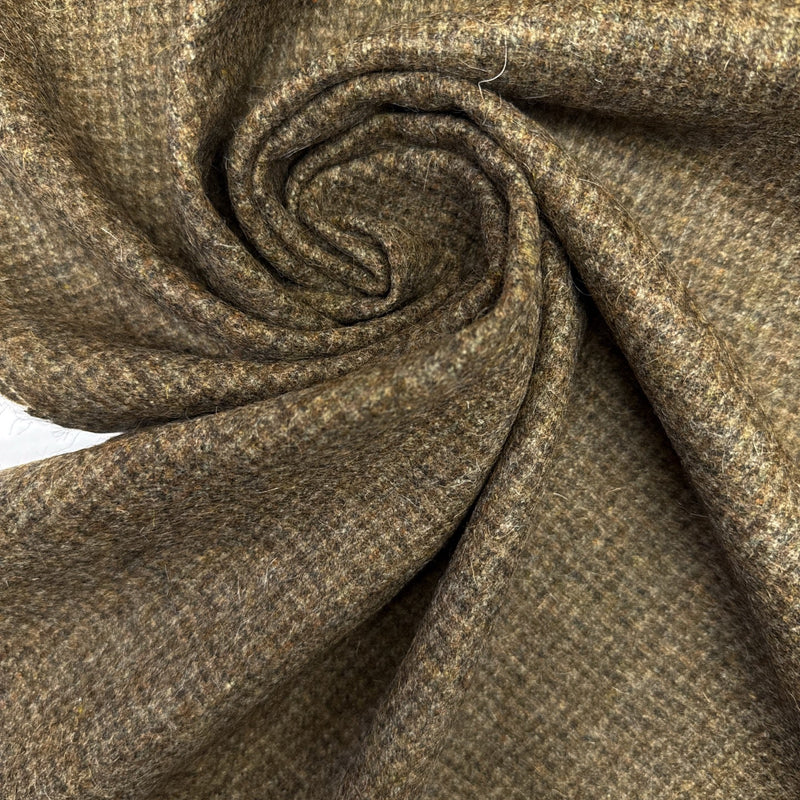 Wool Tweed Brown Green Shades