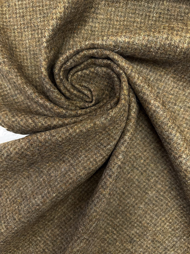 Wool Tweed Brown Green Shades