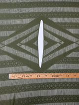 Polyamide Knitted Green Panel Print