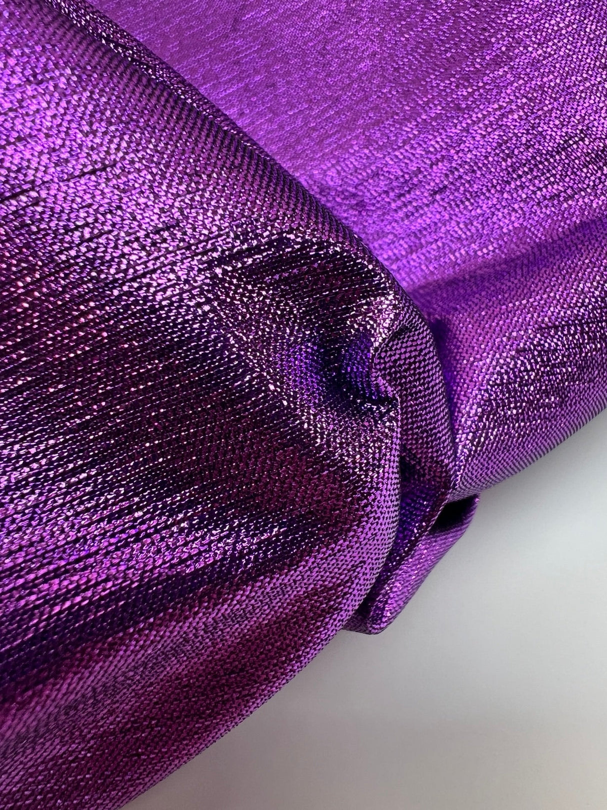 Purple Lurex Woven Stretch Warp