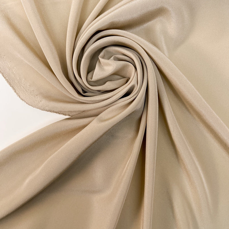 Beige Crepe Polyester Fabric