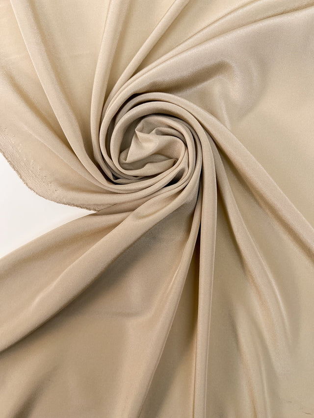 Beige Crepe Polyester Fabric