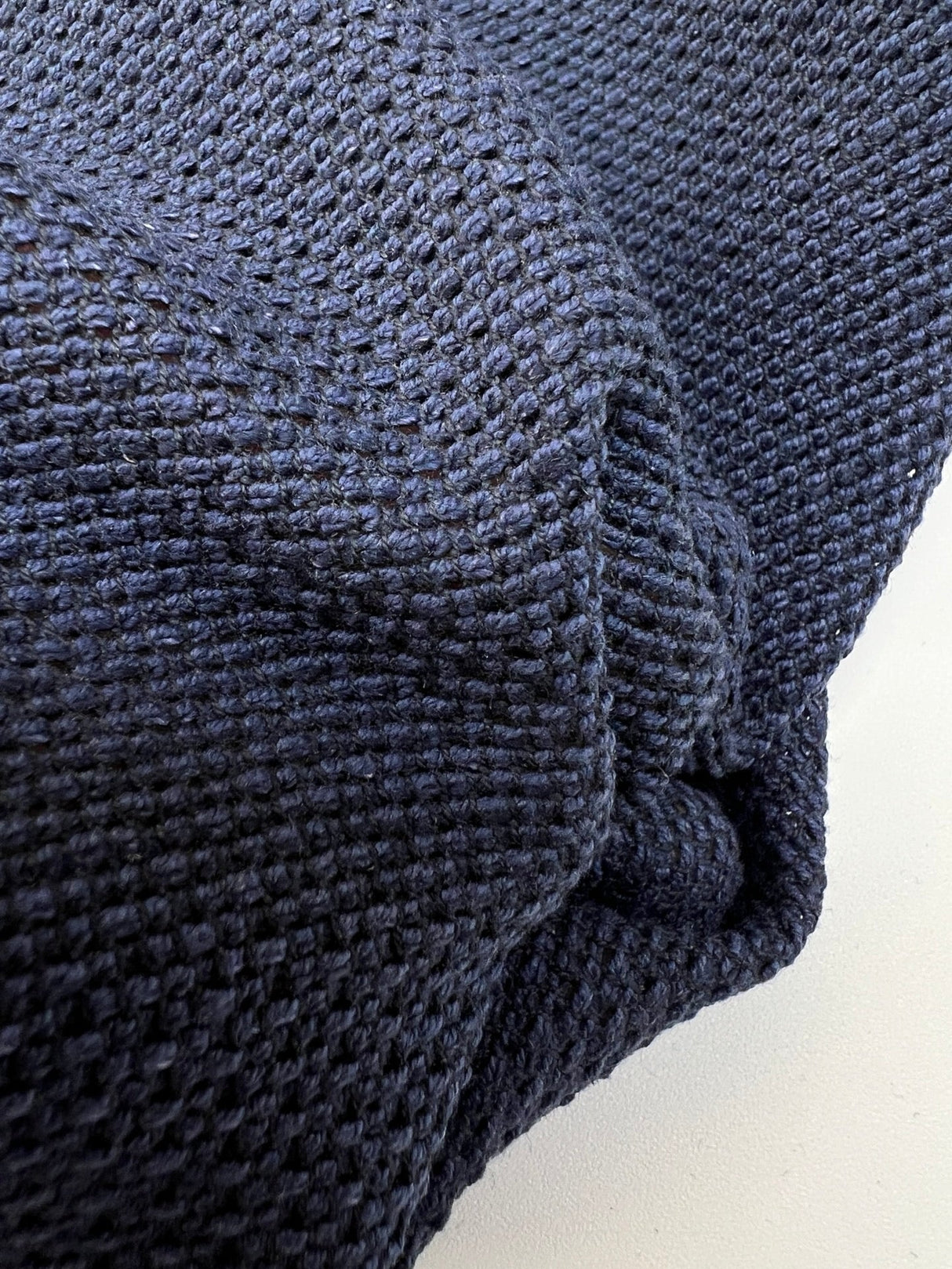 Cotton Basket Weave Fabric Blue Shade