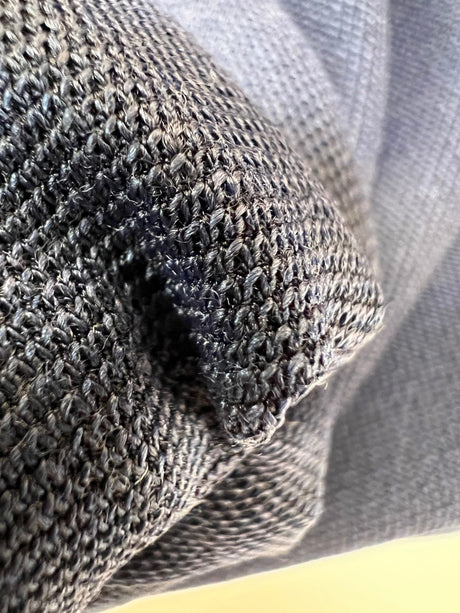 Wool Polyamide Elastane Knitted Fabric Blue