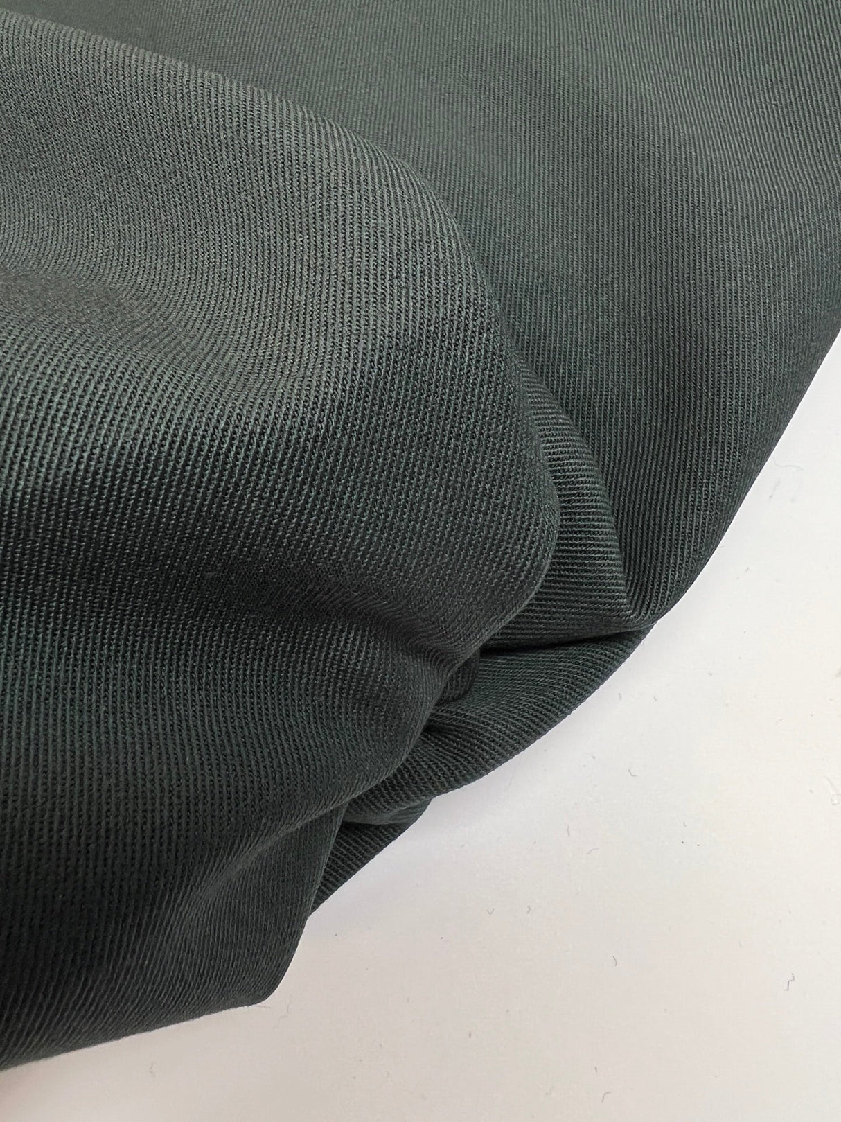 Wool Stretch Twill Fabric Green