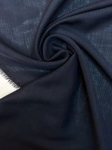 Italian Blue Black Wool Fabric