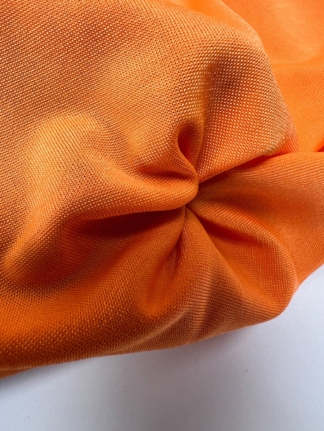 Orange Polyester Elastane Knitted Fabric
