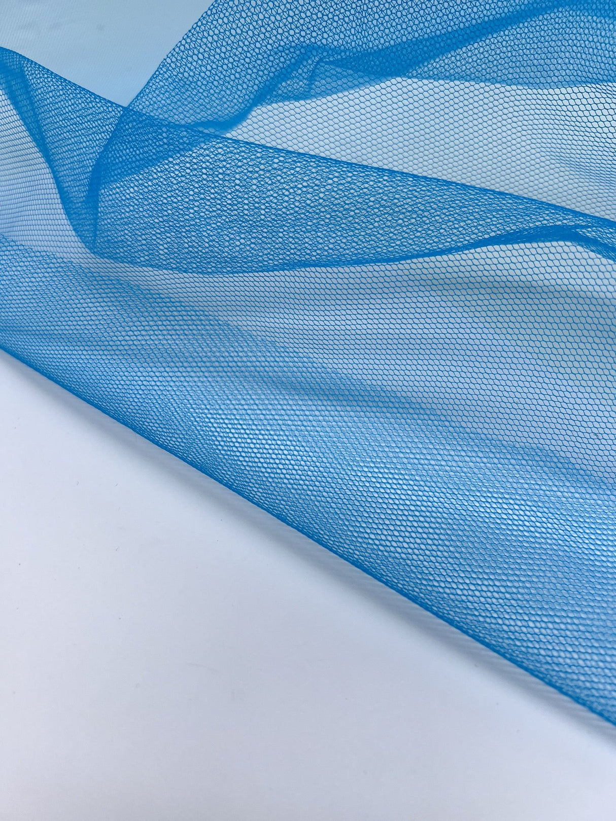 Blue Polyamide Mesh Fabric