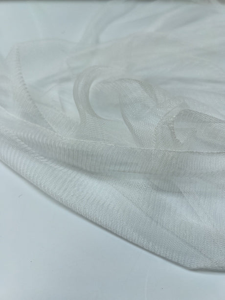 Polyamide Mesh White Stretch