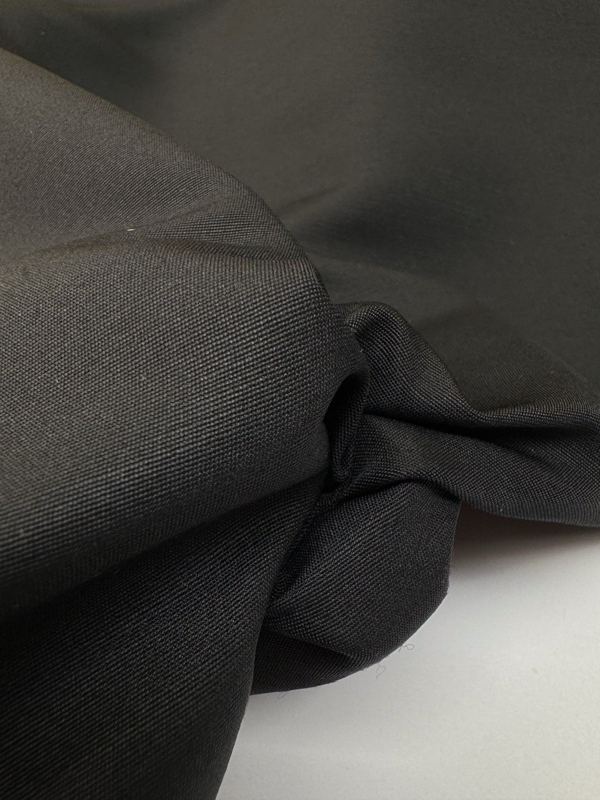 Wool Blend Rep Suiting Fabric Black