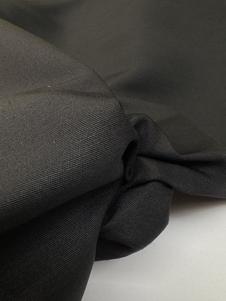 Wool Blend Rep Suiting Fabric Black