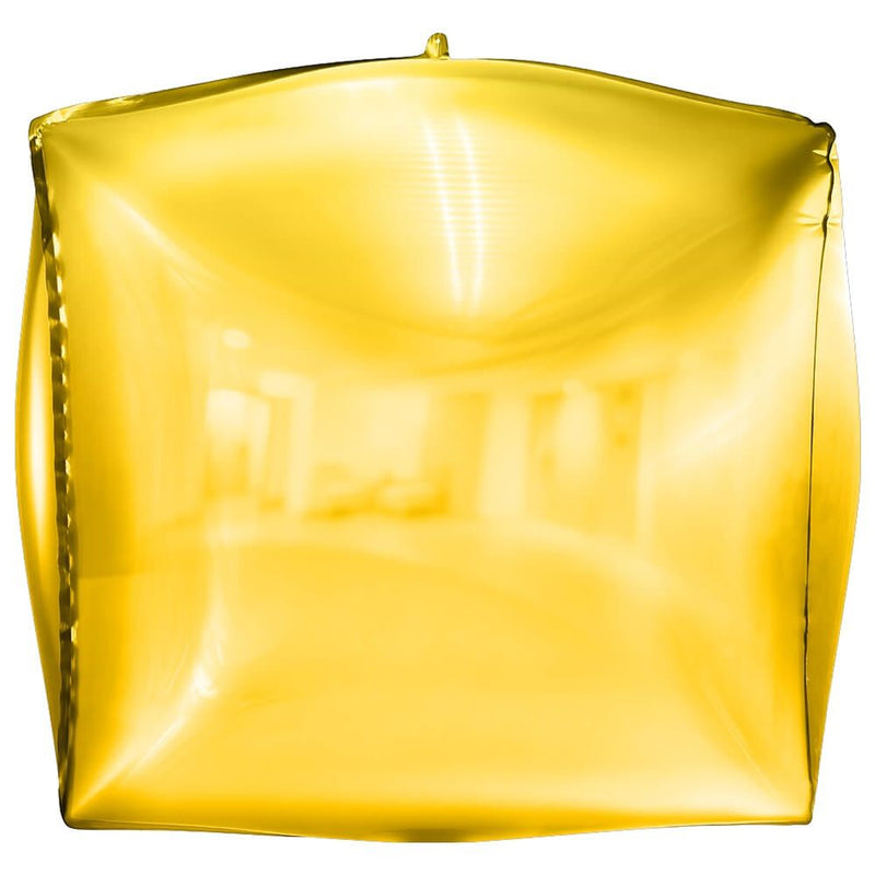 Foil Balloon 3D Cube Gold
