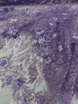 3D Floral Big Glitter Damask Design Mesh Lace Fabric - Black, Blush Pink, Burgundy, Champagne/Gold, Dusty Rose, Fuchsia, Gold, Gold/Black, Hunter Green, Light Blue, Lilac, Navy Blue, Red, Royal Blue, 54" Width (1 Yard)