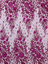 3D Floral Big Glitter Damask Design Mesh Lace Fabric - Black, Blush Pink, Burgundy, Champagne/Gold, Dusty Rose, Fuchsia, Gold, Gold/Black, Hunter Green, Light Blue, Lilac, Navy Blue, Red, Royal Blue, 54" Width (1 Yard)