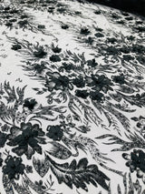 3D Floral Big Glitter Damask Design Mesh Lace Fabric - Black, Blush Pink, Burgundy, Champagne/Gold, Dusty Rose, Fuchsia, Gold, Gold/Black, Hunter Green, Light Blue, Lilac, Navy Blue, Red, Royal Blue, 54" Width (1 Yard)