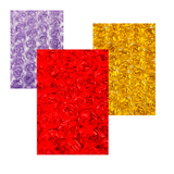 3D Roses On A Mesh Fabric - 54" Width, Color Options (1 Yard)