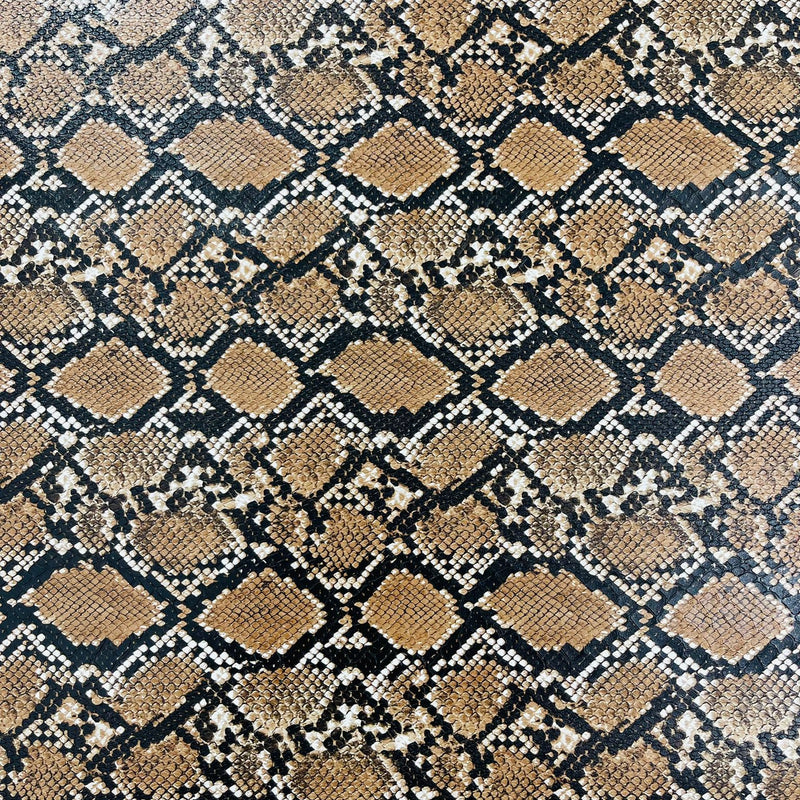 Calico Faux Snake Vinyl Fabric - 54" Width, Textured Snake Print (1 Yard)