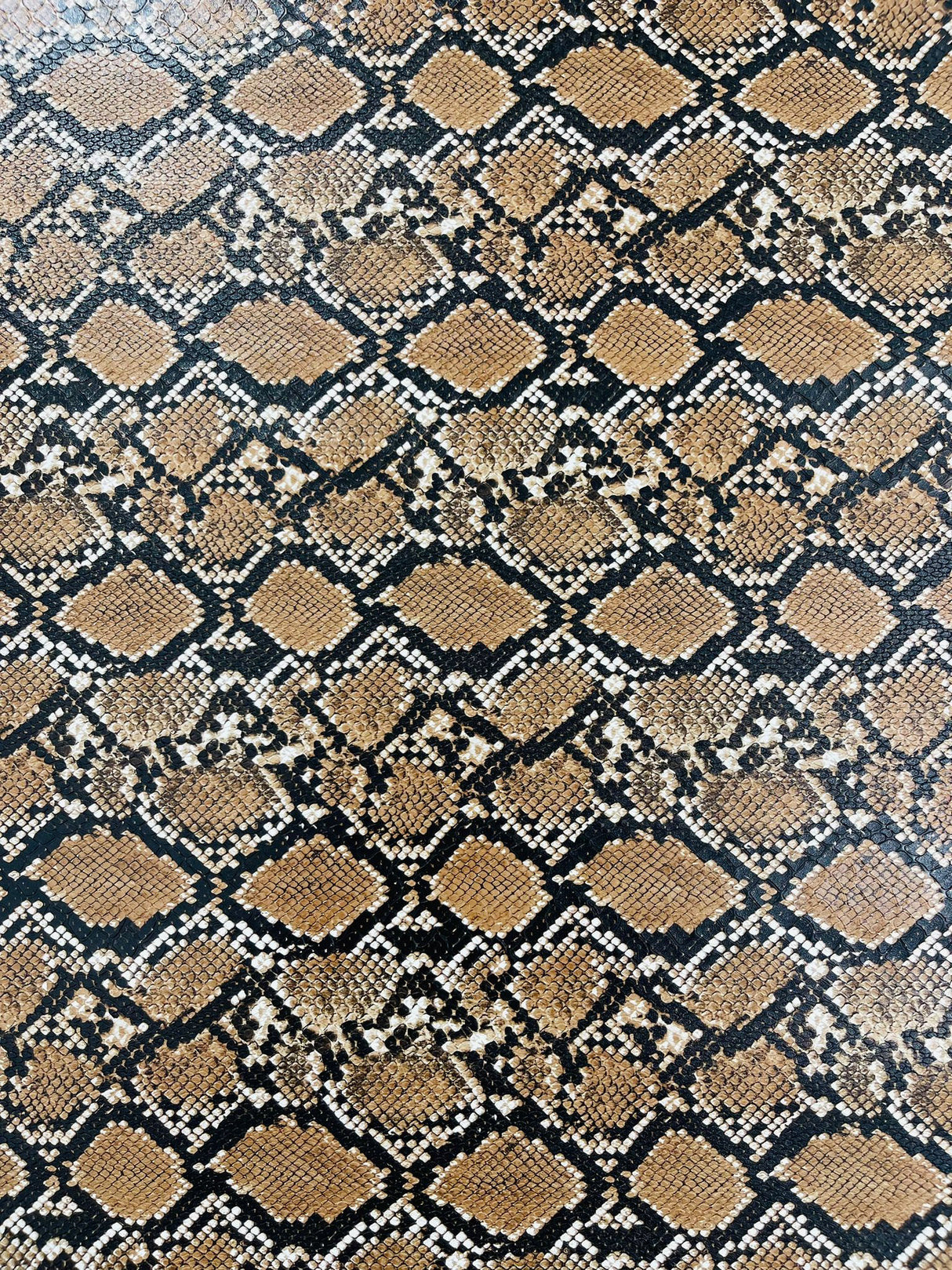 Calico Faux Snake Vinyl Fabric - 54" Width, Textured Snake Print (1 Yard)