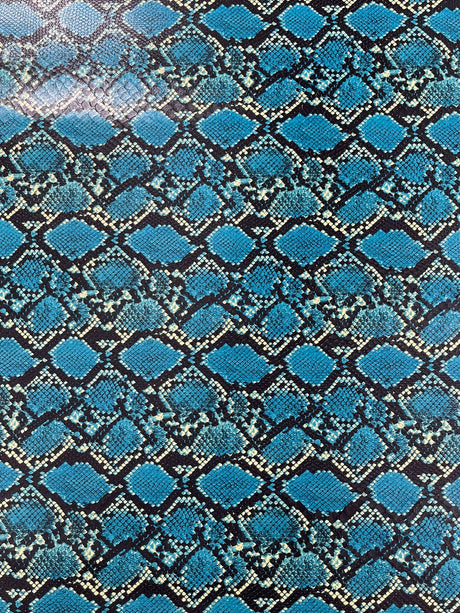 Calico Faux Snake Vinyl Fabric - 54" Width, Textured Snake Print (1 Yard)
