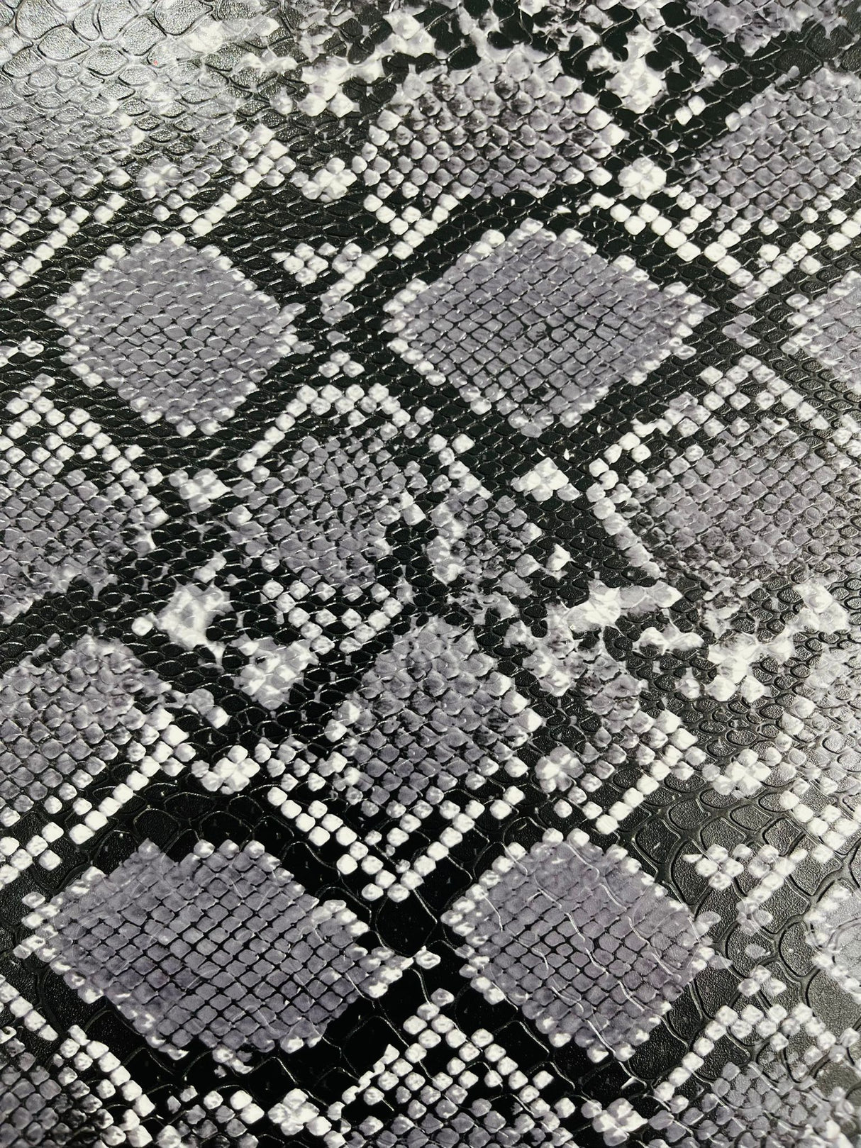 Calico Faux Snake Vinyl Fabric - 54" Width, Textured Snake Print (1 Yard)