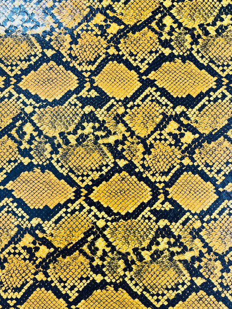 Calico Faux Snake Vinyl Fabric - 54" Width, Textured Snake Print (1 Yard)