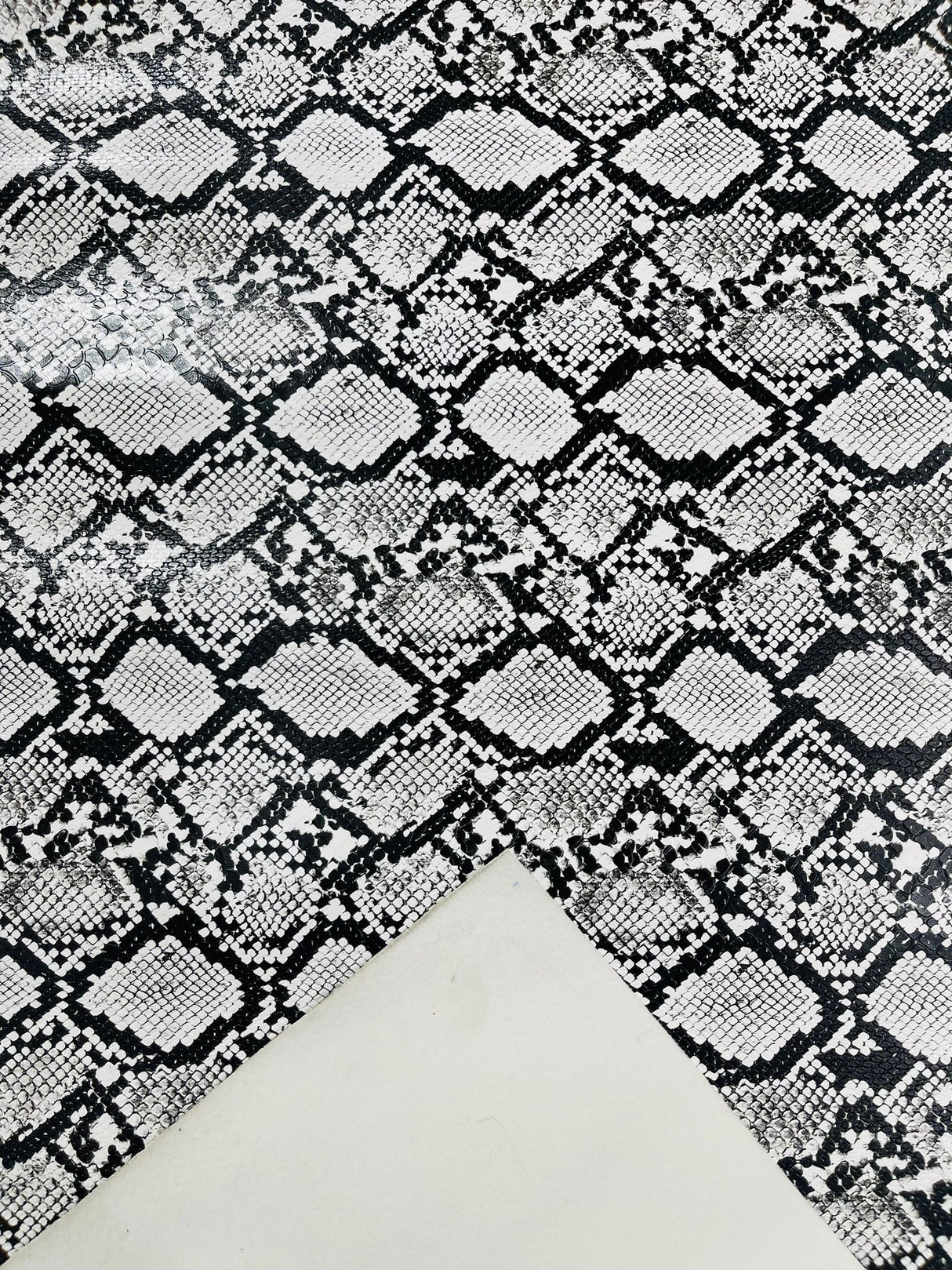 Calico Faux Snake Vinyl Fabric - 54" Width, Textured Snake Print (1 Yard)