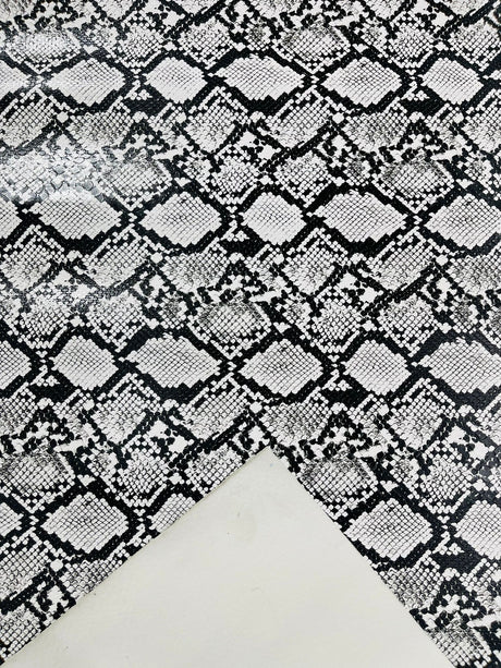 Calico Faux Snake Vinyl Fabric - 54" Width, Textured Snake Print (1 Yard)