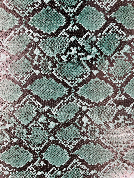 Calico Faux Snake Vinyl Fabric - 54" Width, Textured Snake Print (1 Yard)