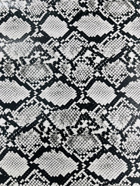 Calico Faux Snake Vinyl Fabric - 54" Width, Textured Snake Print (1 Yard)