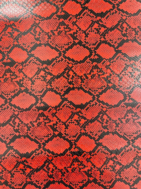 Calico Faux Snake Vinyl Fabric - 54" Width, Textured Snake Print (1 Yard)