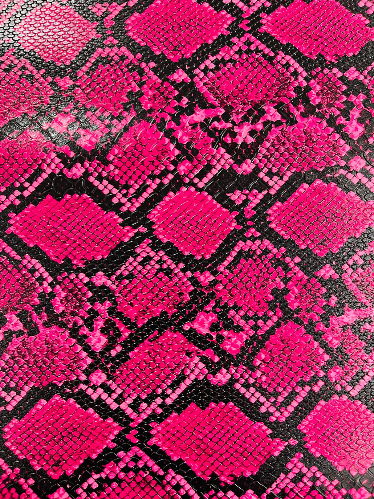 Calico Faux Snake Vinyl Fabric - 54" Width, Textured Snake Print (1 Yard)