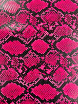 Calico Faux Snake Vinyl Fabric - 54" Width, Textured Snake Print (1 Yard)