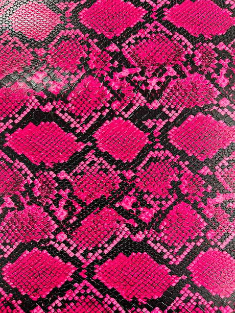 Calico Faux Snake Vinyl Fabric - 54" Width, Textured Snake Print (1 Yard)