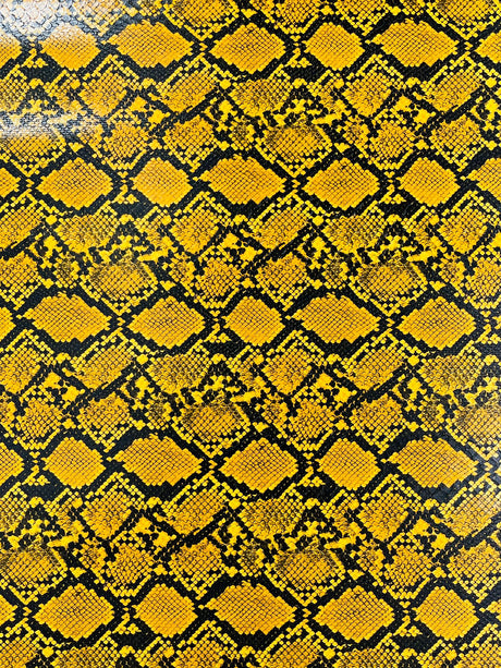 Calico Faux Snake Vinyl Fabric - 54" Width, Textured Snake Print (1 Yard)