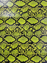 Calico Faux Snake Vinyl Fabric - 54" Width, Textured Snake Print (1 Yard)