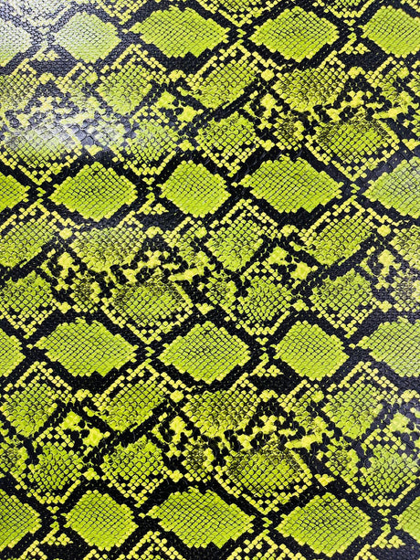 Calico Faux Snake Vinyl Fabric - 54" Width, Textured Snake Print (1 Yard)