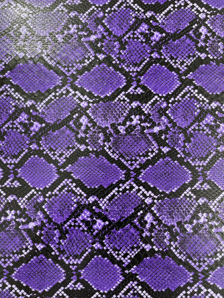 Calico Faux Snake Vinyl Fabric - 54" Width, Textured Snake Print (1 Yard)