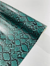 Calico Faux Snake Vinyl Fabric - 54" Width, Textured Snake Print (1 Yard)