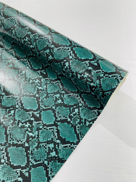 Calico Faux Snake Vinyl Fabric - 54" Width, Textured Snake Print (1 Yard)