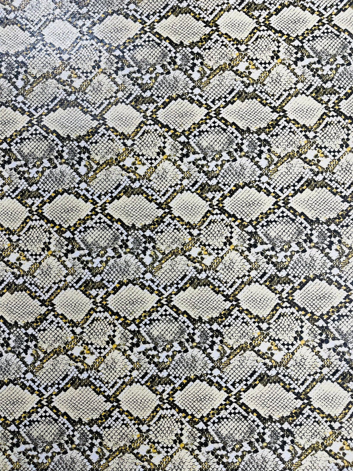 Calico Faux Snake Vinyl Fabric - 54" Width, Textured Snake Print (1 Yard)