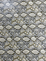 Calico Faux Snake Vinyl Fabric - 54" Width, Textured Snake Print (1 Yard)