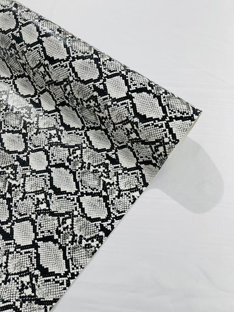 Calico Faux Snake Vinyl Fabric - 54" Width, Textured Snake Print (1 Yard)